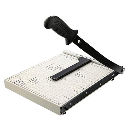 Meditool Guillotina de Papel A3 B4 A4 Cortador de Papel,32.5 x 25.5 x 3cm,Base de Metal,Blanco (A4)