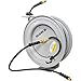 Klutch Auto Rewind Air Hose Reel - with 3/8in. x 50ft. Rubber Hose, 300 PSI