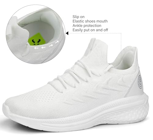 Image of Pujcs Mens Tennis Shoes Slip on Sneakers Ligthtweight Wlking Running Shoes for Work Gym Workout Sports Atheletic