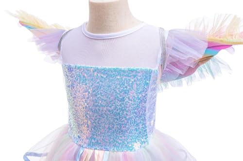 Disfraz de Unicornio para Niñas Pequeñas con Diadema y Alas miniatura 3