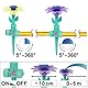 CON:P Wassersprinkler Blume - 1 Stück - Zufällige Farbauswahl - 5 m Radius - Bis zu 360° Drehung - 29 cm Höhe / B45050 Orange,Gelb