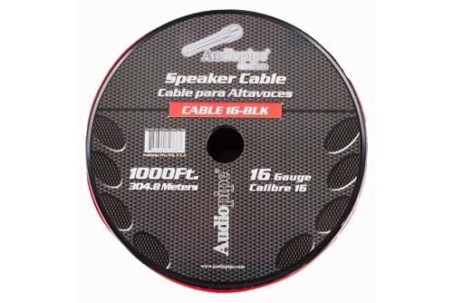 Audiopipe 1000' Feet 16 Ga Gauge Red Black 2 Conductor Speaker Wire Audio Cable #TOP5