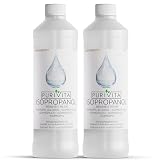 PURIVITA® Isopropanol 99,9% [2x1L] - Reinigungsalkohol Isopropanol - Reiner Alkohol zum Reinigen von Haushalt & Industrie - Isopropylalkohol - Desinfektionsmittel Reiner Alkohol - Ethylalkohol