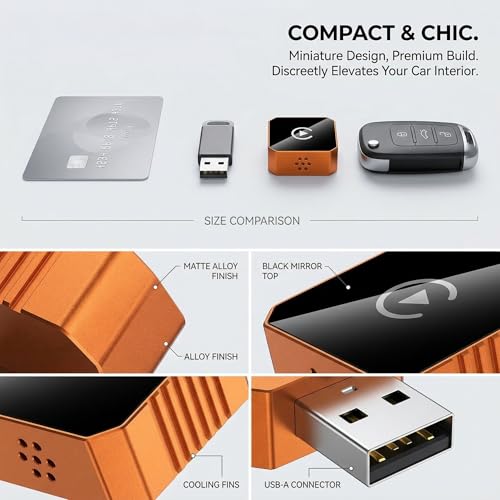 Wireless CarPlay Adapter for Apple Only, 2026 Upgrade Mini Aluminium CarPlay Adapter Converts Wired to Wireless CarPlay - image 6
