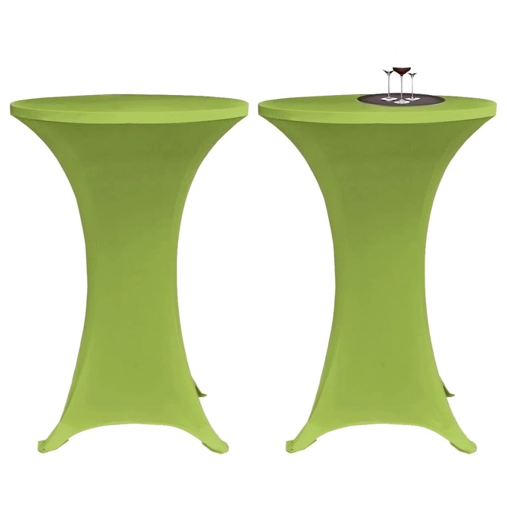 Générique Coprisedili estensibili 4 pezzi, 80 cm, colore: Verde | Tessuto elasticizzato 10% elastan, vestibilità su tavolo fino a 120 cm, lavabile a 40 °C, per feste e reception