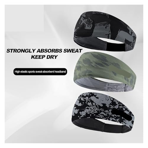 Banda para el cabello deportiva unisex transpirable elástica verde 2