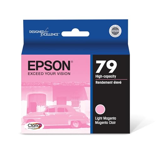 EPSON 79 Claria Hi-Definition Ink Standard Capacity Light Magenta Cartridge (T079620) Works with Artisan 1430, Stylus Photo 1400