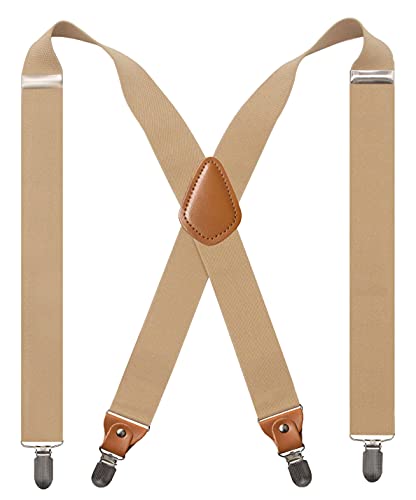 Image of Adjustable Elastic Suspenders for Men's and Women's with X Back Suspenders for Casual & Formal