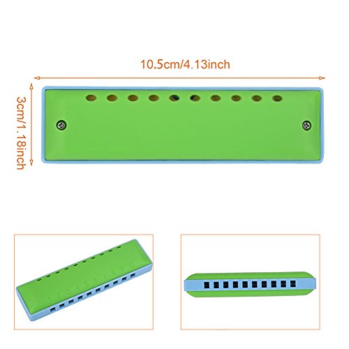 Harmonica 10 Trous, Orgue à Bouche en Résine pour Enfants Harmonica pour Enfants Rock Jazz Folk Harmonicas(Vert gazon… - Les Beatles, Paul McCartney, John Lennon, RIngo Starr, George Harrison Harmonica 10 Trous, Orgue à Bouche en Résine pour Enfants Harmonica pour Enfants Rock Jazz Folk Harmonicas(Vert gazon… – Image 4