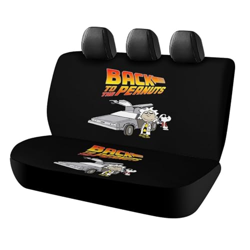 カーシートカバー スヌーピー 車用シートカバー シート保護 後部座席用 おしゃれ 汎用 滑り止め 取付簡単 軽/普通車/SUV