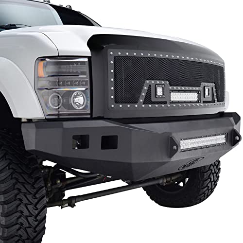 Eag Grille Rivet Black Stainless Steel Wire Mesh With Led Light Fit For 08-10 Super Duty #TOP13