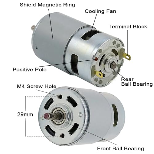 Moteur à courant continu 795 24V 12000 tr/min à double roulement à billes - 6