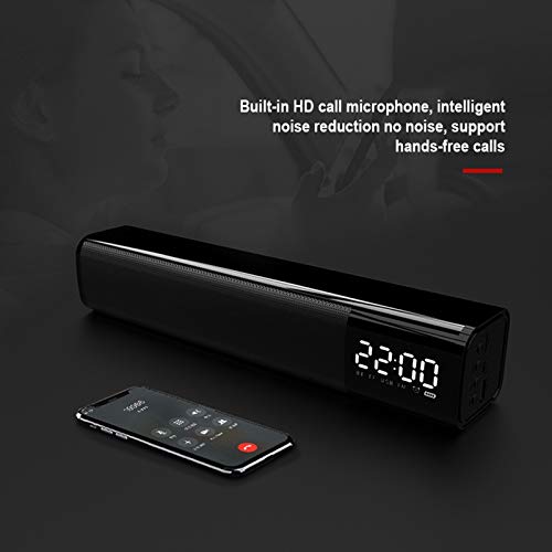 BT Soundbar o Player Alto-falante sem fio Subwoofer 3D Alto-falantes FM Rádio Relógio TF USB para TV