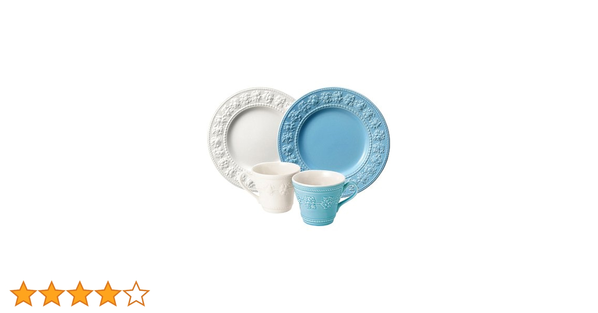  フェスティビティモーニングセットブルーとホワイトのペア フェスティビティモーニングセットブルーとホワイトのペア