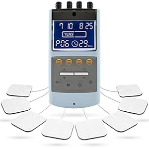 iStim TENS EMS Muscle Stimulator, EV-906 for Pain Relief and Muscle Strengthening, Japanese Gelled Electrodes Included