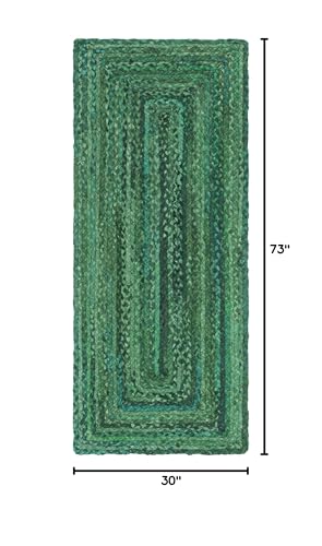 Tapete trenzado Unique Loom 75x185 cm verde miniatura 2