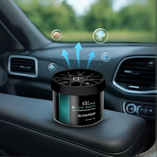 Image of Blue Aqua Gel Car Perfume | 120g Leakproof Air Freshener | Aqua Scent Car Perfume | Long-Lasting 45 Days | Premium Car Accessories