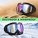 Motorcycle Goggles, Dirt Bike, Ski, ATV Windproof Racing Goggles, for Adults, Men, Women, Youth