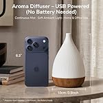 Ultrasonic Essential Oil Diffuser, Home Fragrance Aroma Diffuser with Auto Shut-Off, 8-Color Night Light & Ultra-Quiet Operation, BPA-Free Portable Aromatherapy Humidifier for Home (Dark) - Image 5