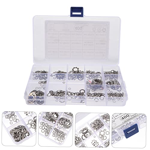 Hohopeti 400 Unidades Máquina De Lavar Arruela De Pressão Serrilhada Arruelas De Metal Arruela Denta