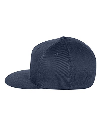 Flexfit Yupoong Wooly Twill Pro Baseball On-Field Shape Cap >> L/XL,Navy