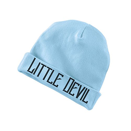 Decal Serpent Little Devil Funny Baby Beanie Cotton Cap Hat - Blue