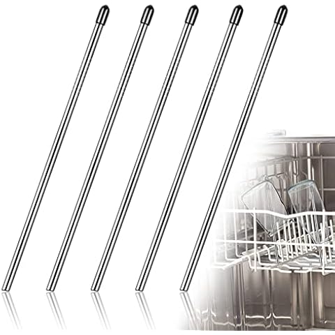 Pack of 5 Stainless Steel Bottle Holders and Glass Holders Compatible with Sodastream Bottles, Universal Bottle Holder for All Common Dishwashers - Bottle Stand for All Bottles and High Glasses Cover