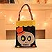 QIANWEIXI Halloween Dekorationen Geist,Halloween Dekoration Liefert Vlies Aufkleber Einkaufstasche Ghost Festival Einkaufszentrum Hotel Kekse Apfel Geschenk Tasche-Farbe: 3