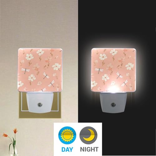 Luz Nocturna Pequeña Flores Durazno LED Sensor miniatura 4