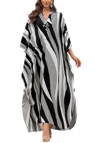 Caftan bohème pour femme robe de nuit longue et légère pour l'été