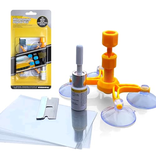 Windshield Repair Kit for Chips and Cracks,Car Windshield Crack Chip Repair Kit,Car Glass Repair Kit Quick and Easy for Rock Chip Repair Kit Windshield,Applicable to Round Damage Below 1