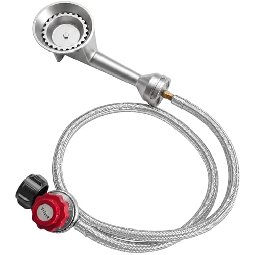 Veralune Taper High Pressure Cast-Iron Propane Burner Head, with 20 PSIG Adjustable Regulator, Taper Burner Head for Turkey Fryer Burners, Outdoor Cooking, Camping
