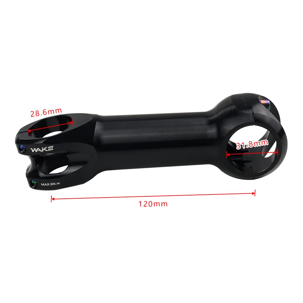 FOMTOR Potence de Vélo 31,8mm 45/60/70/80/90/100/110/120mm, 10 Degrés VTT Potence VTT Guidon Riser pour la Plupart des Vélos, Vélos de Route, VTT, BMX, Cyclisme