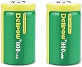 Delipow 2-Pack CR2 Rechargeable Batteries, 3-Volt 800mAh, Lithium Photo Battery, MSDS Certificated, Pre-Charged for Golf Rangefinder, Laser Boresighter, Laser Pointer, Funifilm Instax Mini55