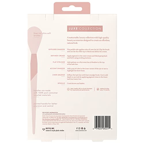 EcoTools Luxe Kit de pincéis profissionais de maquiagem para os olhos, para sombra, delineador e maq