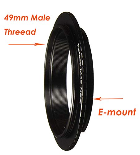 Image of Fotasy NA49 49mm Macro Lens Reverse Adapter Ring for Sony NEX E-Mount Mirrorless Camera