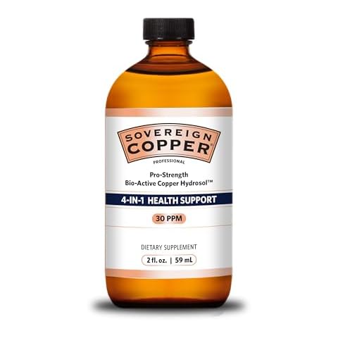 Sovereign Copper Pro-Strength Copper Hydrosol – Bio-Active Liquid Copper Supplements for 4-in-1 Health Support – 2 fl oz Cover