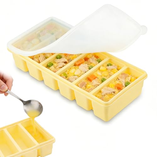 Molde de silicona con tapa para congelador, capacidad grande miniatura 1