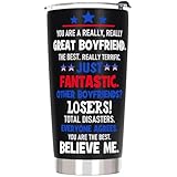 AREOK Gifts for Boyfriend from Girlfriend - Funny Anniversary Birthday Gift for Him Boyfriend Bf, Valentines Day Tumbler Cup, 20 OZ Stainless Steel Insulated Travel Coffee Tumbler Cup