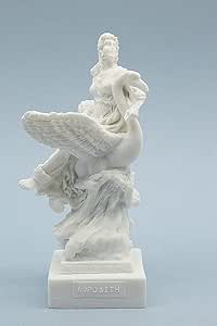 Superbe Cariatide Grecque En Albâtre Blanc – Statue Décorative 24 Cm