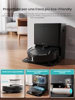 Lefant M210PRO OMNI Robot Aspirapolvere Lavapavimenti con Mappatura, 18000Pa, Autopulizia Rullo, Laser dToF, Evita PSD, Zero Grovigli, Lavaggio Acqua Pulita, Evita Tappeti, WiFi 2.4G/5G/Alexa/APP