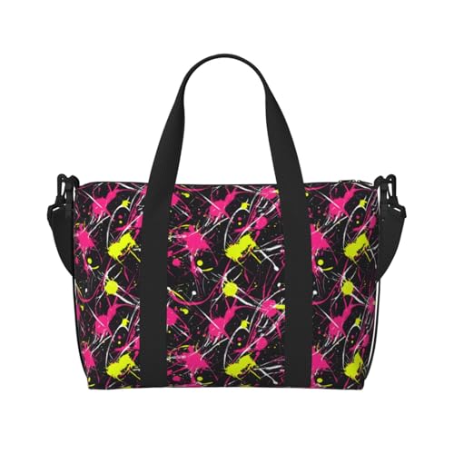 Travel Duffle Bags For Women Men - Abstract Pink Tie-Dye Print Personal Item Weekender Overnight Gym Carry On Airport Tote Bag With Strap For Yoga, Travel, Business Trips