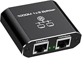 VEDINDUST Switch RJ45 2 Ports 1000Mbps Network LAN Gigabit Network Splitter con Cable de alimentación USB C para Ordenadores conmutadores descodificadores televisores
