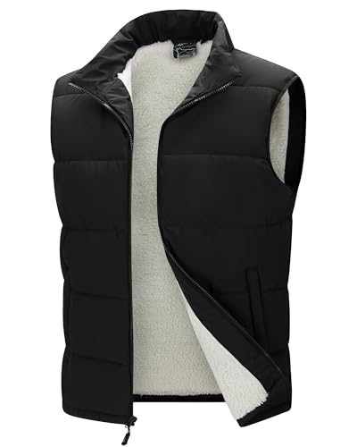 33,000ft Herren Winter Steppwesten Fleecegefütterte Winterwesten Warme Übergangswesten für Männer Wâ€¦ – Miniatur