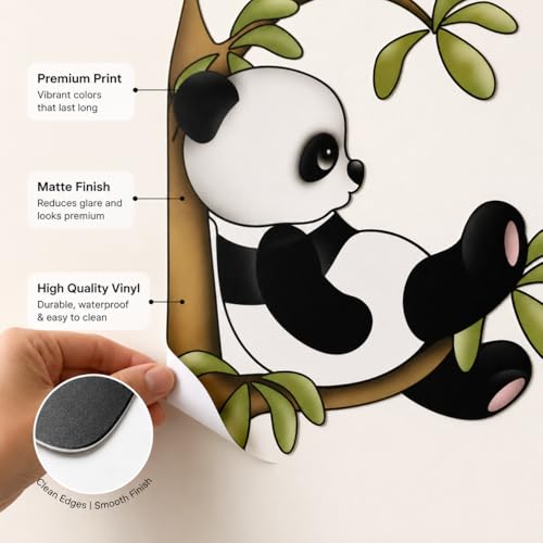 Vinilo Decorativo Panda en Árbol 26 x 24 Pulgadas miniatura 4