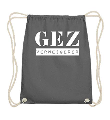 Sac de gym en coton gris graphite GEZ Rejeteur avec fermeture par cordon résistant