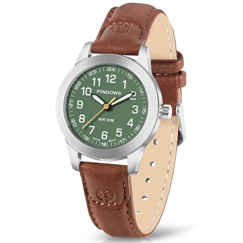 Imagen de PINIDOUS Relojes para Mujer Relojes Analógicos de Cuarzo Mini Reloj de Vestir Mujer Resistente al Agua Correa de Cuero Estilo Clásico Elegante Reloj de Pulsera