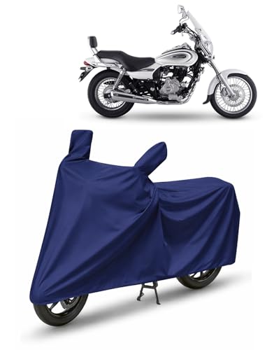 Image of Bike Cover for Bajaj Avenger Cruiser 220 with Side Mirror Pocket & Buckle Belt | HIGH Material Quality | Weather Resistant