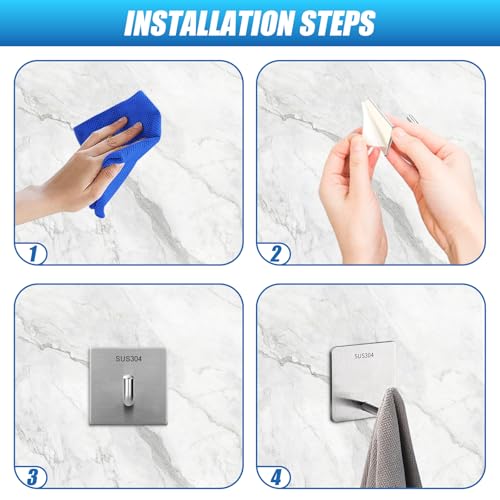 Image of Emergency Fire Blanket Hooks for Fire Blankets, Silver - 8 Pack