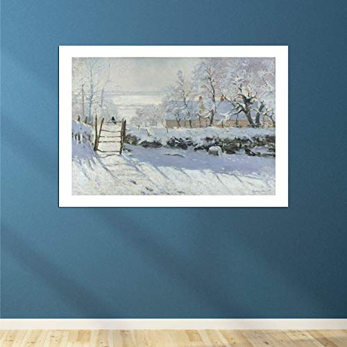 Claude Monet The Magpie impression d'art d'archivage mate Spiffing Prints